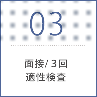 3、面接３回、適性検査